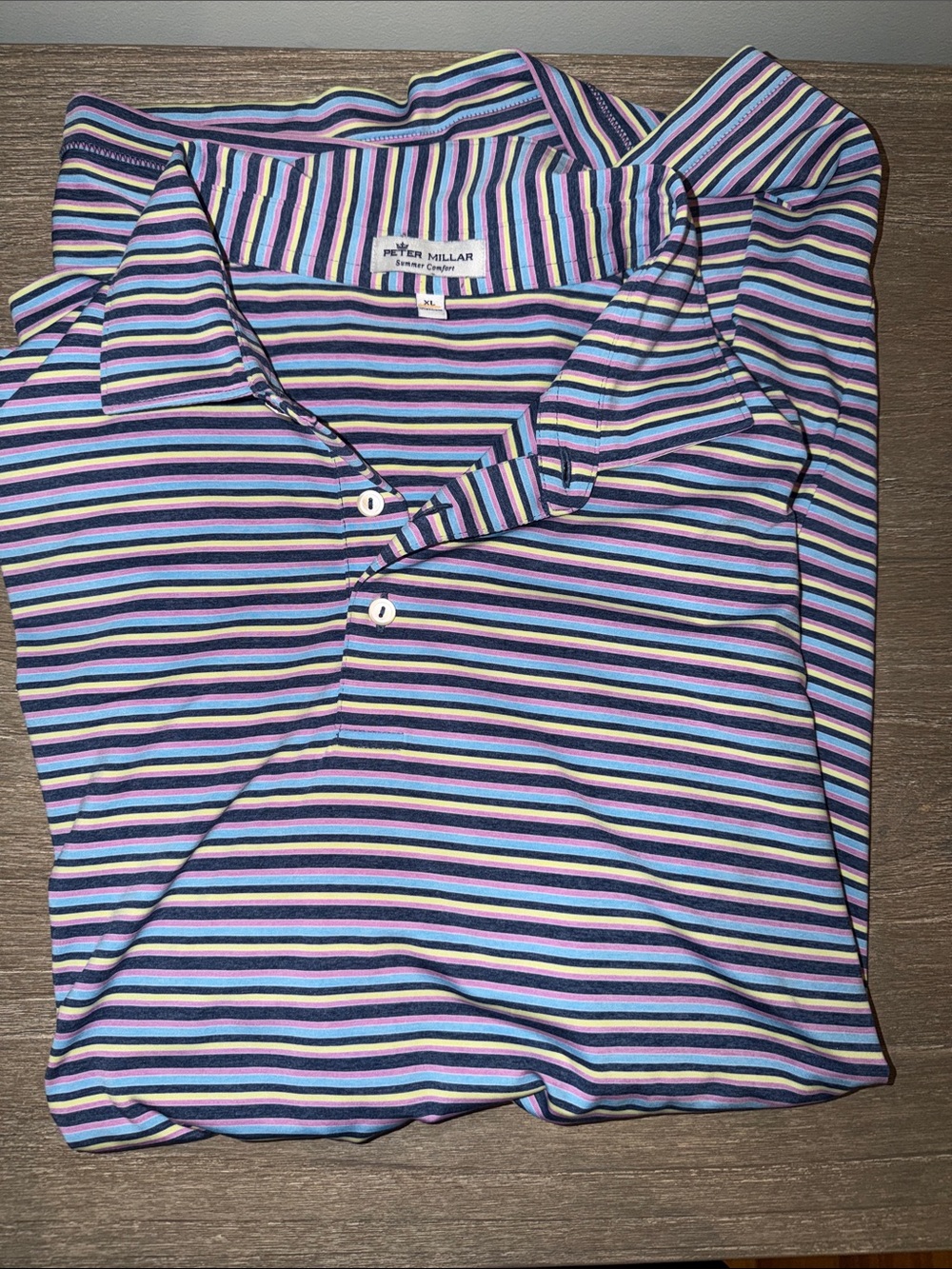 Peter Millar Men’s Striped Polo Shirt in Beautiful Multi-Color